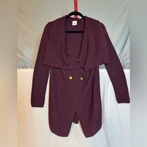 CAbi Burgundy Ribbed Cardigan